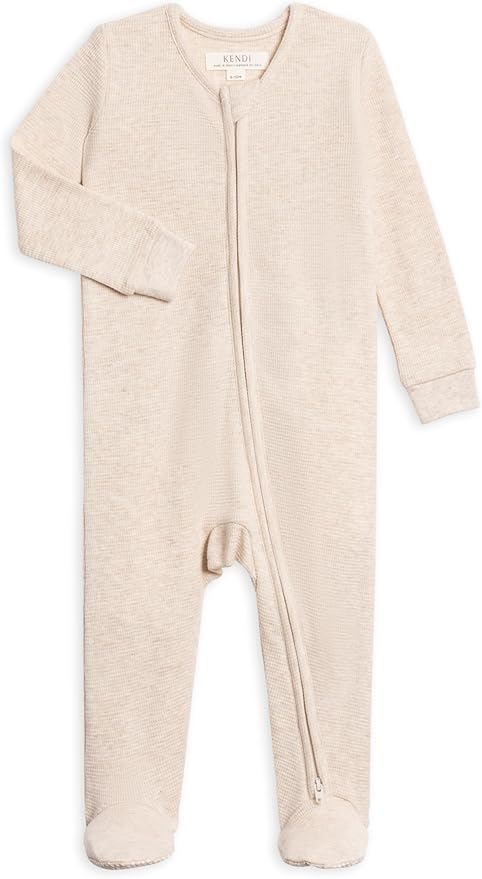 Colored Organics Baby Zip-Up Footed Sleeper with 2-Way Zipper - Newborn Organic Cotton Pajamas