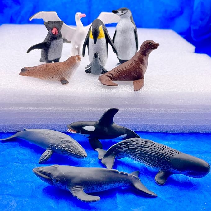 Safari Ltd. Antarctica Toob - Toy Figurines Penguins, Whales, Seals, & More- Fun Educational Play Toy Figure Set for Boys, Girls & Kids 3+