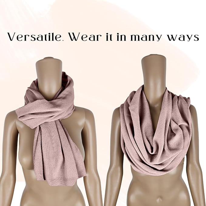 Little Rou Peekaboo Nursing Cover Up for Breastfeeding - Breathable Knit - Soft Organic Cotton & Cashmere Breast Feeding Poncho for Women - Privacy Feature - Includes Mesh Laundry Bag (Mauve)