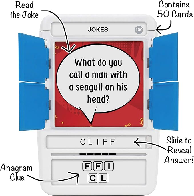 100 PICS Jokes Travel Game - Family Brain Teasers Pocket Puzzles for Kids and Adults POP08015