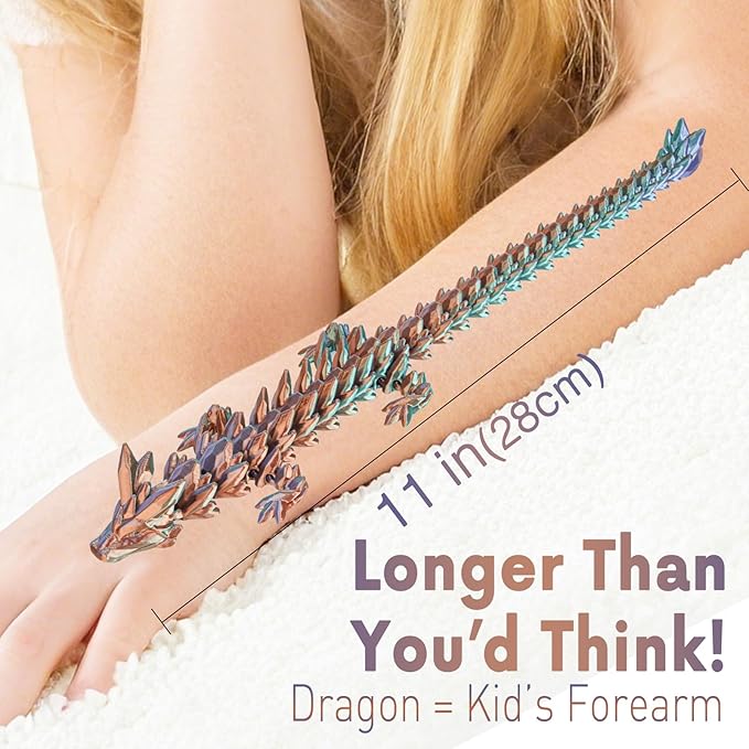 Small Dragon Eggs with Dragon Inside, 3D Printed Surprise Funny Gifts for Kids, Articulated Dragon Fidget Toys for Adults, Executive Desk Toys Office Room Décor (Gradient Blue-Green-Brown)