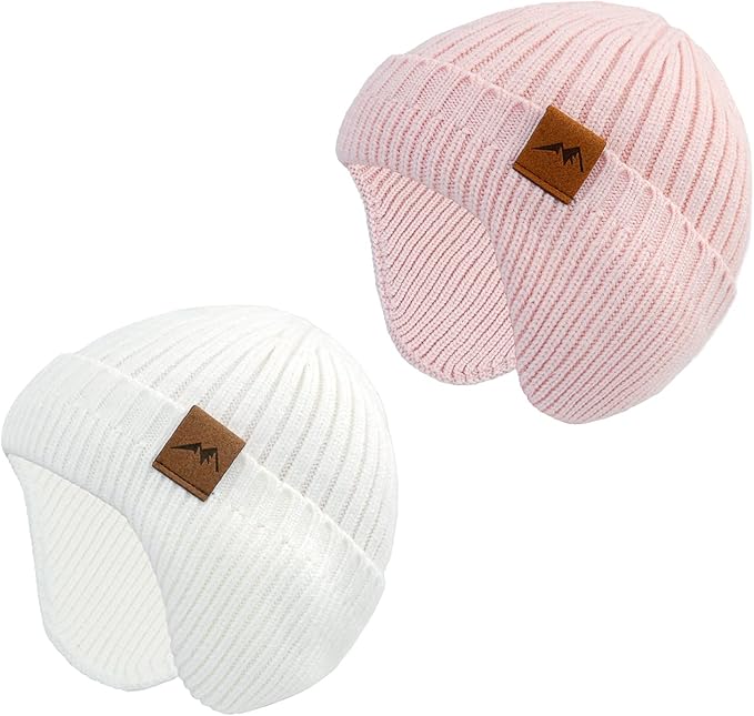 POXIMI Baby Boy Winter Hat Toddler Warm Beanie Girl Knit Hats with Earflap Kid Cute Earmuffs