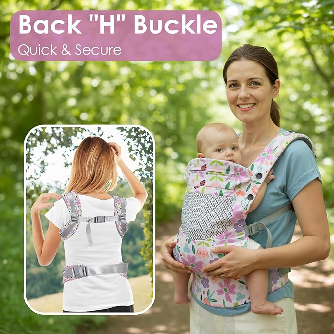 Infant Baby Front Carrier, Toddler Body Carrier, 7-66 Lbs Ergonomic Design, Lumbar Support, Lightweight Baby Chest Carriers (3-36 Months)