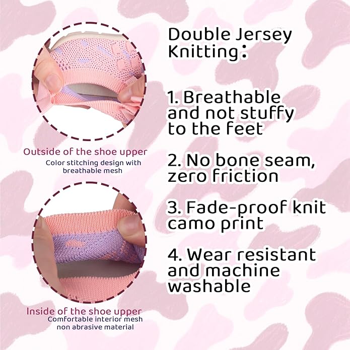 Baby First-Walking Shoes 1-4 Years Kid Shoes Trainers Toddler Infant Boys Girls Soft Sole Non Slip Cotton Canvas Mesh Breathable Lightweight TPR Material Slip-on Sneakers Outdoor