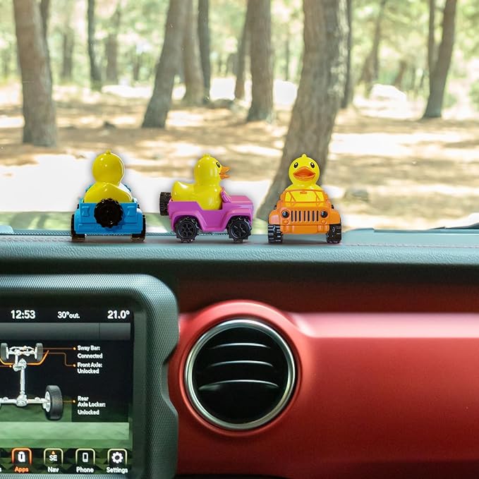 15 Jeep Ducks Rubber Ducks. 5 Classic Colors - 2.8 Inch - Bath Ducks The Shape of a Vehicle, Great for Jeep Ducking - Pelto Rubber Ducks in a Jeep