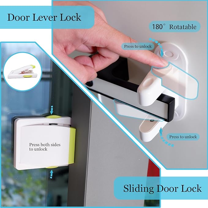 66 Pack Baby Proofing Kit | 12 Hidden Cabinet Drawer Locks, 8 Adjustable Latches, 26 Outlet Covers, 16 Corner Guards, 2 Anti Tip Furniture Anchors Kit, 1 Sliding Door Lock & 1 Door Lever Lock