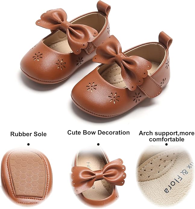 Soft Sole Baby Shoes - Infant Baby Walking Shoes Moccasins Rubber Sole Crib Shoes