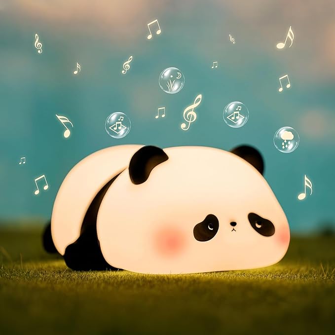 Panda Night Light with White Noise, Sound Machine for Baby Sleeping Aid,Toddler Sleep Trainer 4 Soothing Sleep Sounds,Timer/Dimmable Nursery Silicone Night Light, Cute Panda Gifts for Kids Boys/Girls