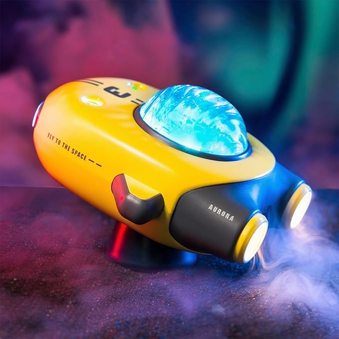 Galaxy Star Projector for Kids, 6 Colors & 5 White Noise Ceiling Night Light with Remote Control, Northern Lights Projector Gifts for Girls Boys Adults,Bedroom Party Decoration (Yellow)