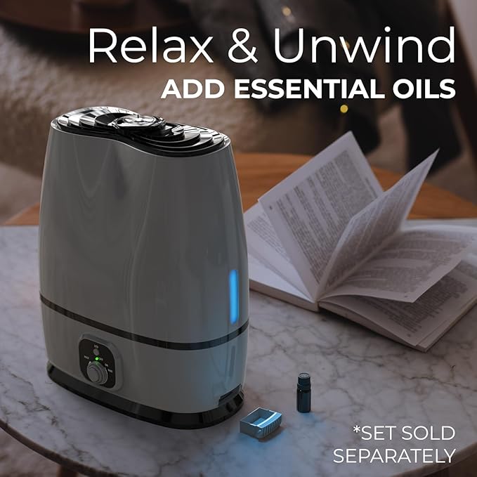 Everlasting Comfort 6L Humidifiers for Bedroom, Quiet 50HR Runtime No-Filter Supersized Cool Mist Humidifier Large Room for Whole House, Plants, Baby Nursery, Allergies, Dry Skin, Congestion, Indoor