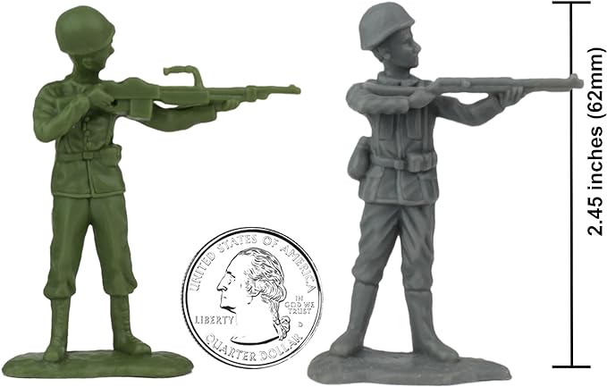 BMC WW2 D-Day Tank Battle - 36pc Plastic Army Men Playset