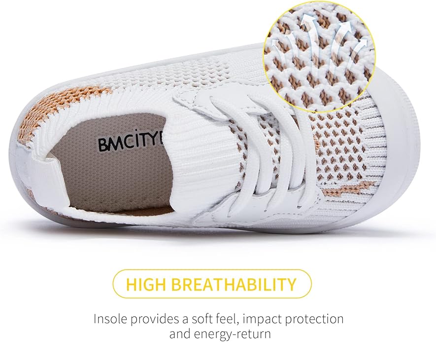 BMCiTYBM Baby Sneakers Girls Boys Lightweight Breathable Mesh First Walkers Shoes 6-24 Months