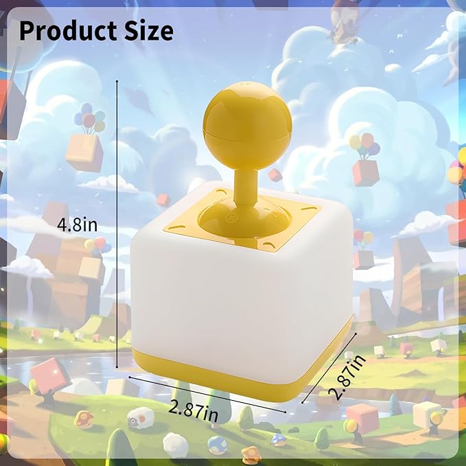 Night Light Lamp Rocker Night Light, 2-Speed Timer Bedside Night Lamp Rechargeable USB Lamp Side Table Light Night Rising Lamp LED Companion Light (Rocker Yellow)