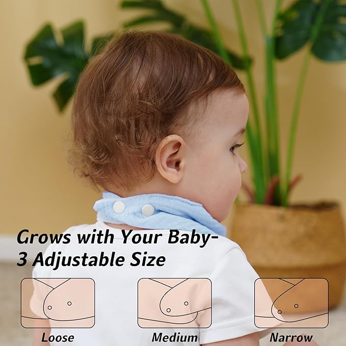 Muslin Baby Bibs Baby Drool Bandana Bibs for Baby Girls Boys Infant Newborn Toddler Drooling and Teething
