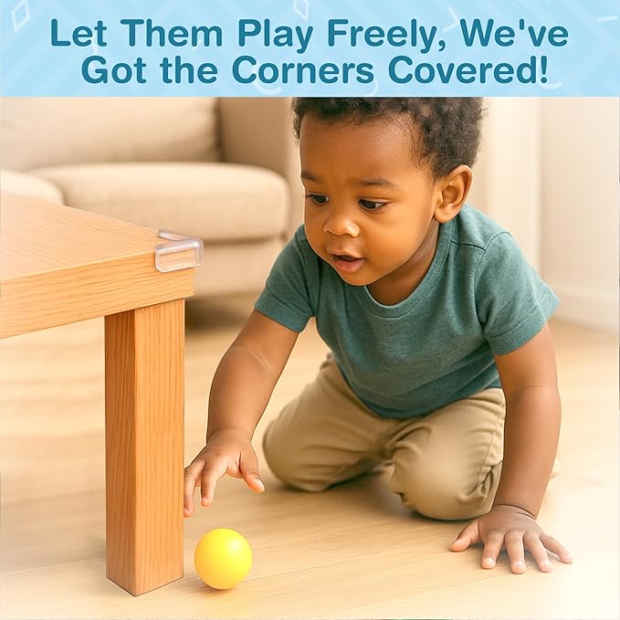 Corner Protector for Baby, Pack of 15 Clear & Transparent Edge Guards for Baby Proofing, Safety Furniture Corner Protectors for Furniture to Prevent Injuries (L Shaped)