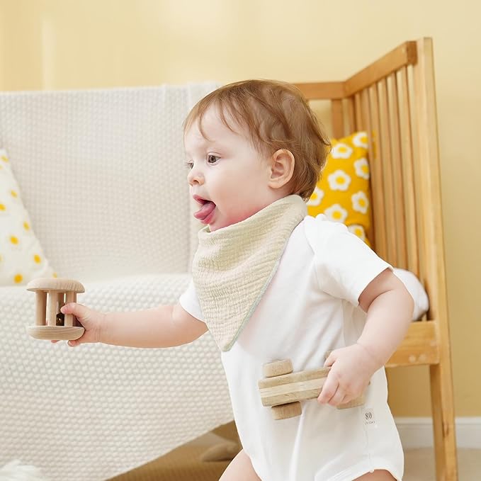 Muslin Baby Bibs Baby Drool Bandana Bibs for Baby Girls Boys Infant Newborn Toddler Drooling and Teething