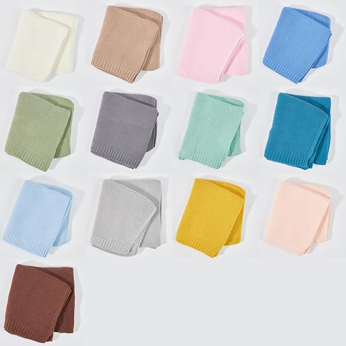 Personalized Knit Baby Blanket,Custom Embroidered Blanket with Name,Customized Handmade Nursery Blankets,Newborn Baby Gifts for Boy/Girl,Birthday