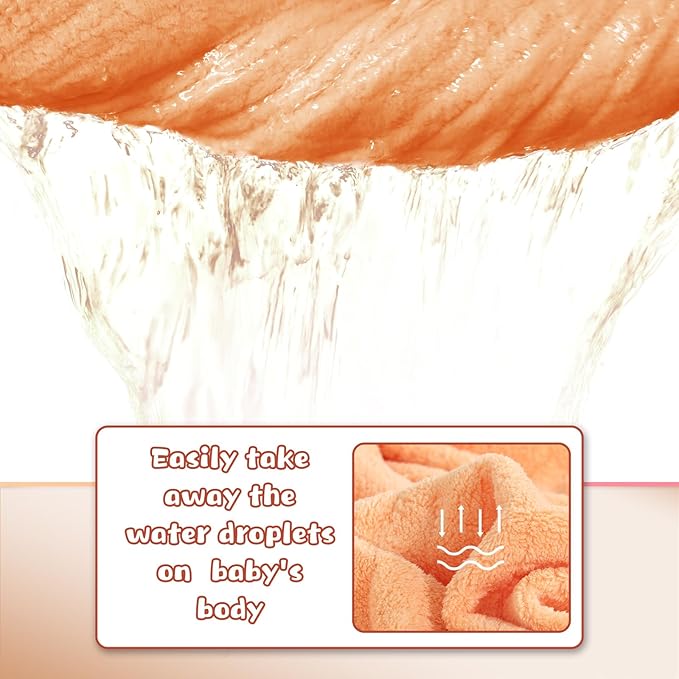 Toddler Towels for Boy, 2 PCS 50"x32" Hooded Baby Towels Boy,Thick Absorbent Bath Towels for Kids, Coral Fleece Animal Kids Towel with Hood, Gray Mouse & Orange Monkey Set