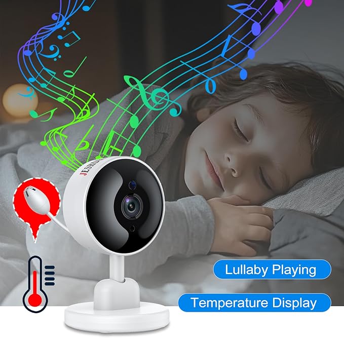 Security Camera for Home Baby Monitor, 1080p HD Video WiFi Indoor Camera with Motion Detection, 2-Way Audio Siren, Night Vision, Cry Detection/Temperature Detection