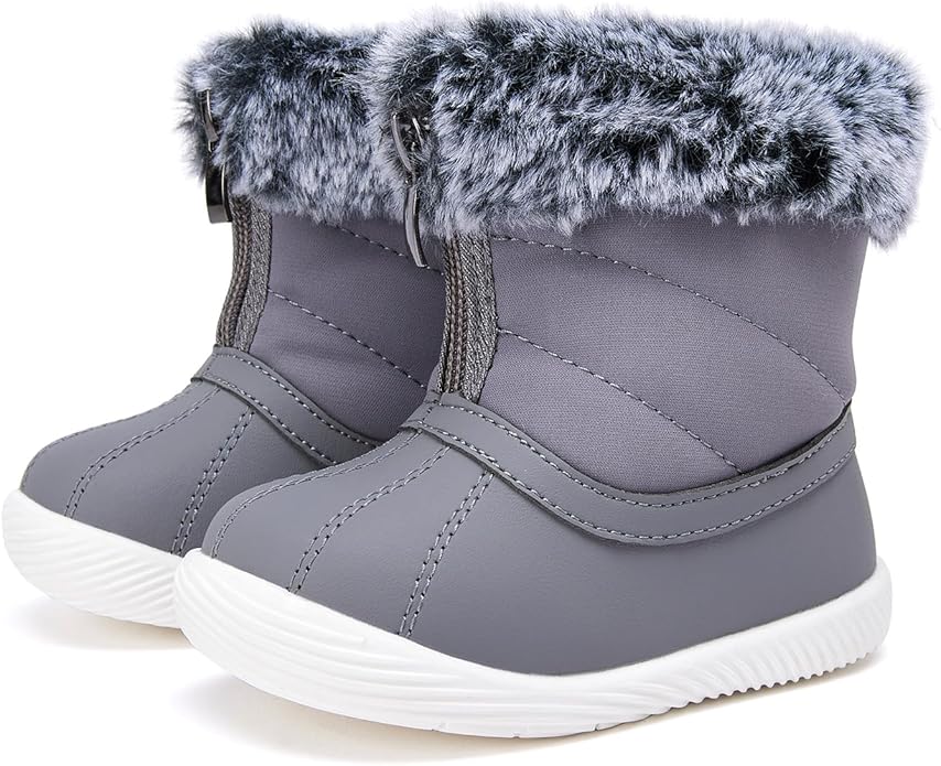 BMCiTYBM Baby Boy Girl Snow Boots Waterproof Winter Warm Booties Nonslip Lightweight Outdoor Shoes for First Walkers 6 9 12 18 24 Months(Infant/Toddler)