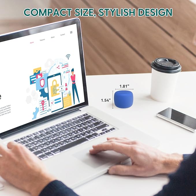 Babelio White Noise Sound Machine for Adults Kids Baby, Mini, 15 Non-looping Sounds, Timer, Memory Function, Easy to Pocket and Travel Navy