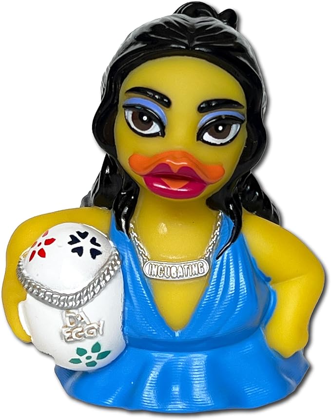 CelebriDucks - Ducka Leapa - Incubating with Da Eggy - Floating Rubber Ducks - Collectible Bath Toy Gift for Kids & Adults of All Ages