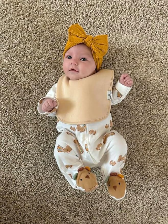 DiaperSquad's Baby Bibs for Drooling and Teething, Bibs for Boys, Baby Girl - Solid Cotton Baby Drool Bibs