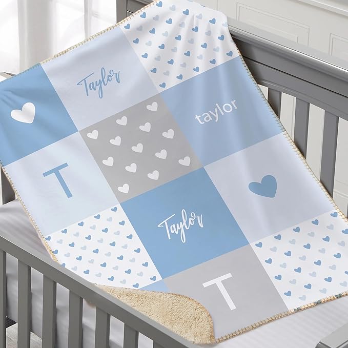 Personalized Baby Blanket for Kids Girls Boys. Custom Baby Blanket with Name for Newborn Swaddle Toddler, Nursery Decor Kids Blanket. (Sweet Baby)
