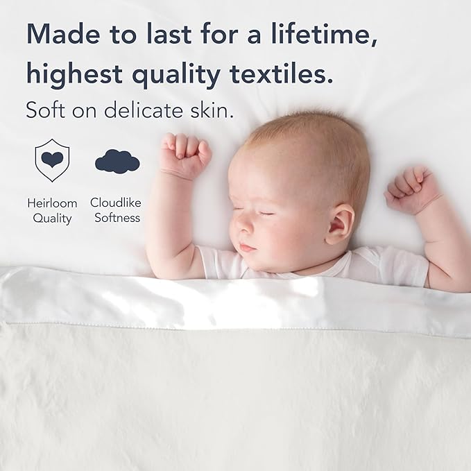 Little Giraffe Baby Blanket - Luxe Soft Blanket with Satin Trim - Baby Stroller Blanket - Newborn Baby Essentials & Baby Gifts - 29x35" - Cream