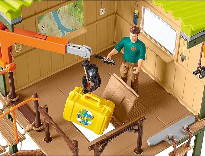 Schleich Wild Life Safari Animal Toy for Boys and Girls Ages 3+, Ranger Adventure Station