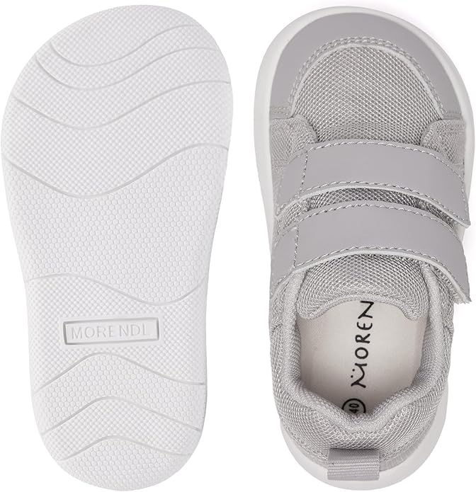 MORENDL Wide Toe Box Shoes Toddler Barefoot Shoes Baby Walking Shoe Boy Girl Non-Slip Zero Drop Minimalist Sneakers Comfort Tennis Outdoor Activities