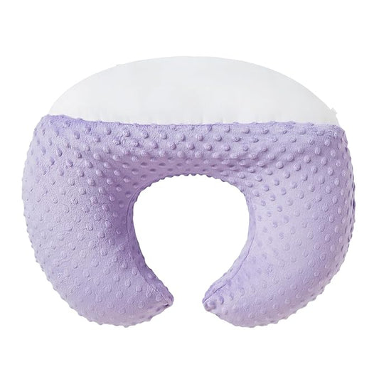 Nursing Pillow and Positioner for Breastfeeding, Ultra Soft Baby Breastfeeding Pillows for More Support for Mom and Baby, with Premium Removable Cover (Orchid Petal)