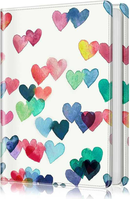 Fintie Photo Album for 4x6 Photos - 112 Pockets Vegan Leather Cover Memory Albums Book for Birthday Family Anniversary Vacation Pictures, Raining Hearts