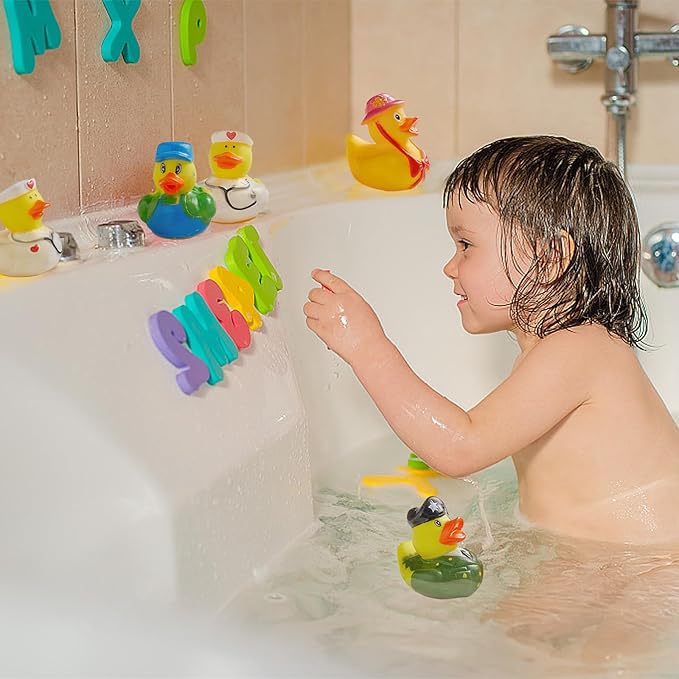 200 Pack Rubber Duck for Jeeps Ducking - 2" Bulk Floater Duck for Kids - Baby Bath Toy Assortment - Party Favors, Birthdays, Bath Time, and More (100 Varieties)
