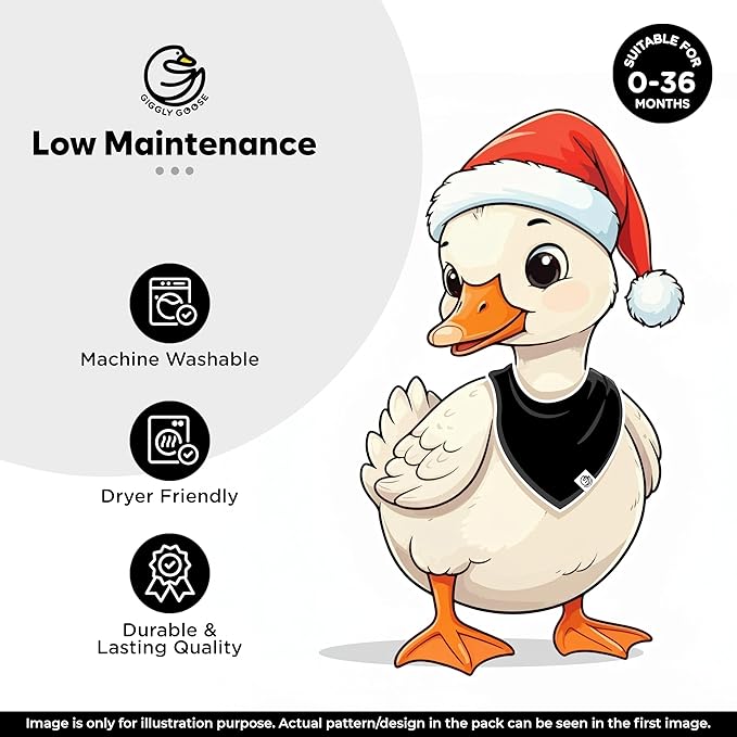 Premium Baby Bibs – 3 Pack for Boys & Girls | Natural Cotton, Super Absorbent Drool & Teething Bibs with Adjustable Snaps - Grey Bandana Bibs