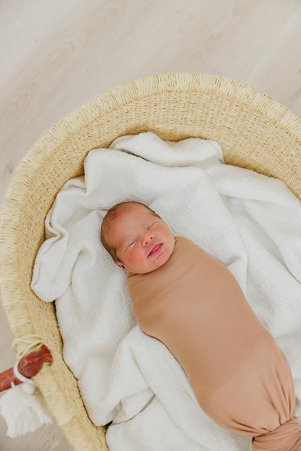 Copper Pearl Baby Swaddle Blanket - Premium Knit Baby Blanket, Large Soft Stretchy Receiving Blankets for Baby Boy and Girl, Swaddles for Newborn, Infant, and Toddler (Pecan)