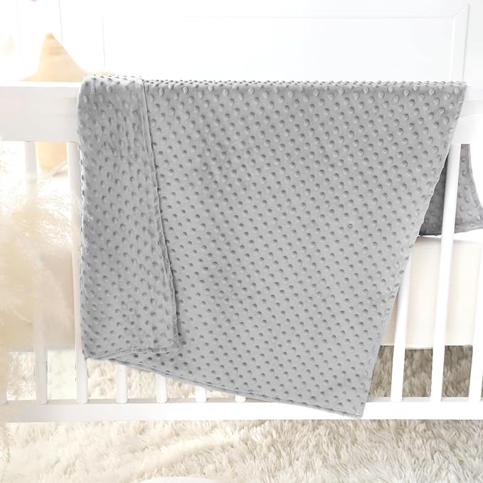 Baby Blanket for Boys, Soft Toddler Blanket 30 x 40 Inch, Newborn Blankets for Nursery, Stroller, Toddler Bed, Carseat, Double Layer, Gray