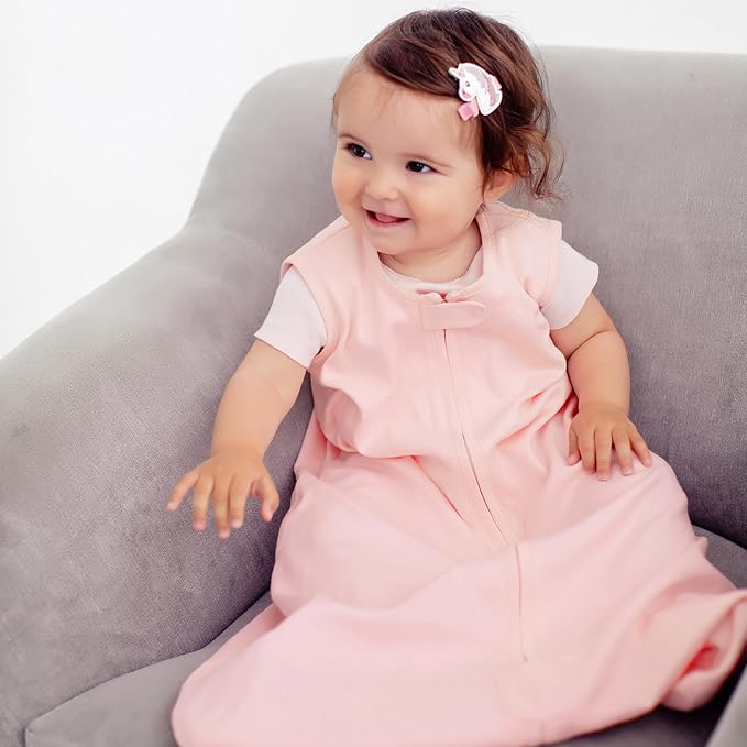 Mama Cheetah Baby Sleep Sack 0.5 TOG, Organic Cotton Baby Wearable Blanket with Two-Way Zipper, Swaddle Transition Baby Sleeping Bag for Newborn Infant Toddler Boy Girl, 0-6 Months