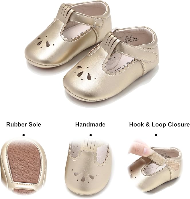 Soft Sole Baby Shoes - Infant Baby Walking Shoes Moccasins Rubber Sole Crib Shoes