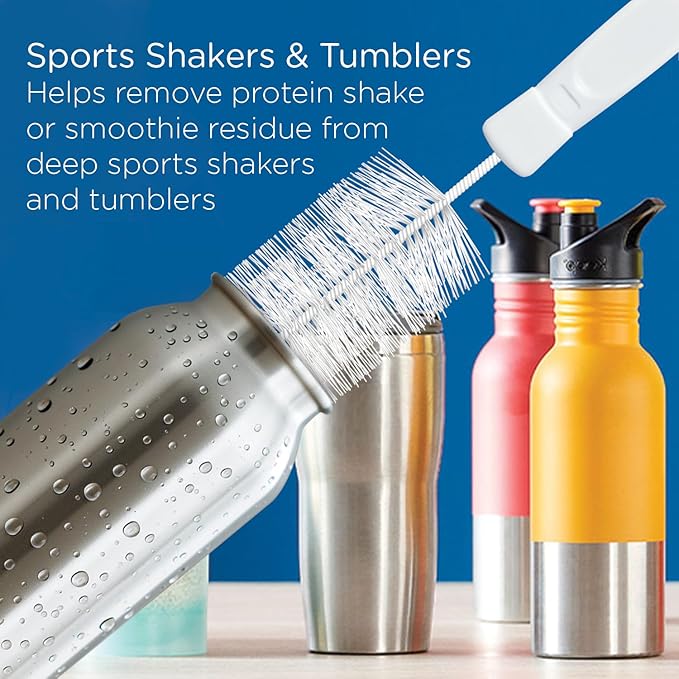 LOLA Bottle Brush Cleaner, 36 Pack, Durable Fiber Bristles Around Twisted Wire with Gripper Handle & Storage Hang Hole, Dishwasher Safe