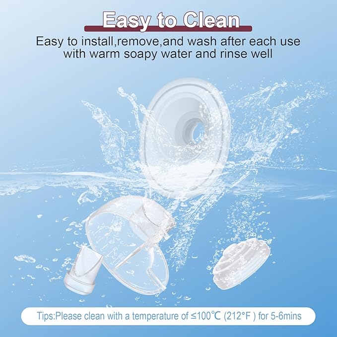 2pcs Double-Sealed Collector+Flange 24mm Set Compatible with Momcozy M5 Breast Pump, Replacement Pump Parts Accessories Compatible for M5 Momcozy