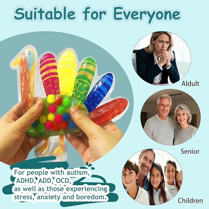 Color Sorting Toys for Toddlers, Squeeze Sensory Fidget Toys, Fine Motor Skills Toy, Montessori Learning Toys for Preschool Learning Activitie, Sensory Activity Toy for Kids 3+ & Adults