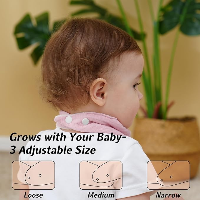 Muslin Baby Bibs Baby Drool Bandana Bibs for Baby Girls Boys Infant Newborn Toddler Drooling and Teething