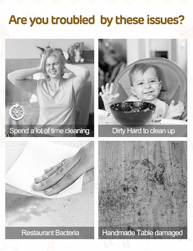 65 Pack Sticky Disposable Placemats for Baby & Toddlers,Toddler Placemat 12"x18" Kids Table Mat for Party, Picnic Table, Restaurants Dining Table Travel Essentials for Toddlers with 5 Designs