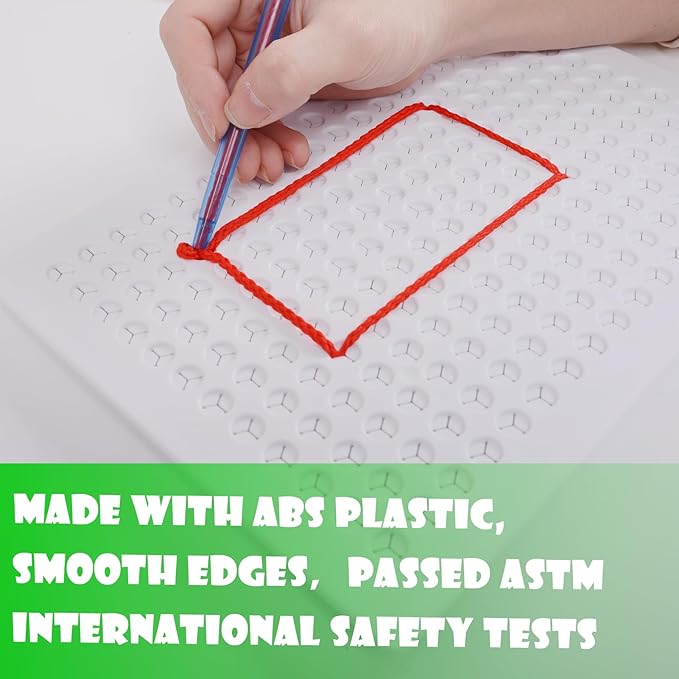 Fine Motor Threading Boards for Kids - Pencil Grasp Fine Motor Toys Sensory Learning Boards for Preschooler, Calm Down Activity Therapy Toys Gifts for 3 4 5 6 Year Old Kids Boys Girls