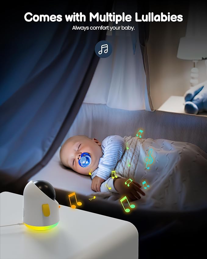 Baby Monitor with Camera and Audio WiFi/No WiFi: Baby Monitor WiFi Smartphone APP Control NightVision 4.3' Screen Smart Video Baby Monitor with Remote PTZ 2-Way Talk Motion & Cry Alert(Only 2.4G WiFi)