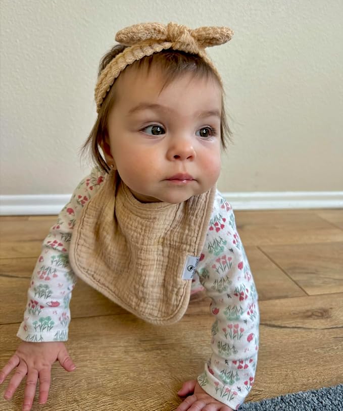 DiaperSquad's Baby Bibs for Drooling and Teething, Bibs for Boys, Baby Girl - Solid Cotton Baby Drool Bibs