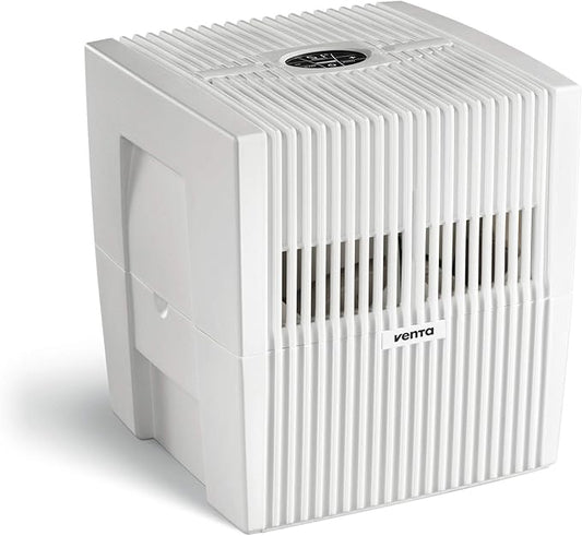 Venta LW25 Comfort Plus Humidifier in White - Filter-Free Evaporative Humidifier for Spaces up to 485 ft²