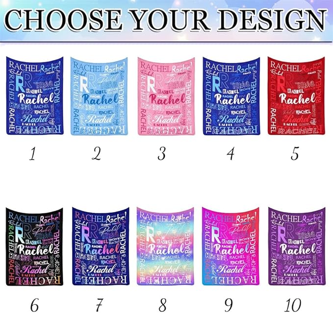 Artsadd Personalized Baby Blanket for Boys Girls with Name, Custom Super Soft Fleece Blankets for Kids Adults, Customized Christmas Birthday Blanket Gift for Daughter Son Friends Family