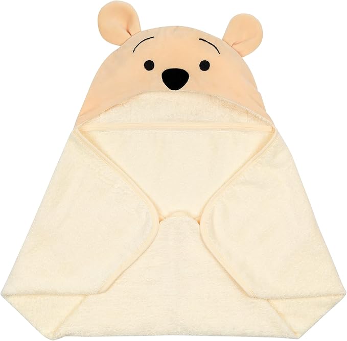 Lambs & Ivy Disney Baby Winnie The Pooh Tan Cotton Hooded Baby Bath Towel